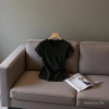 Large-sized black Korean-style women's casual short-sleeved T-shirt for women Specification image